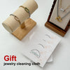 Waterproof Stainless Steel Paper Clip Chain Jewelry 18k Gold Plated Full Zircon Circle Necklace Women YF3823