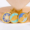 Celestial necklace with graphics