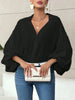Polka Dot Balloon Sleeve Blouse