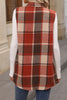 Plaid Button Up Vest Coat