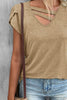 Cutout Petal Sleeve T-Shirt
