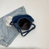 Adjustable Strap Denim Shoulder Bag