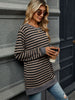 Striped Round Neck Long Sleeve T-Shirt