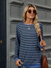 Striped Round Neck Long Sleeve T-Shirt