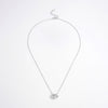 925 Sterling Silver Inlaid Zircon Heart Necklace