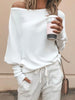Full Size Single Shoulder Ribbed Knit Top Plus Size