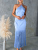 Fringe Halter Neck Dress