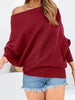 Full Size Single Shoulder Ribbed Knit Top Plus Size