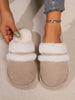 Faux Fur Round Toe Slippers for Women