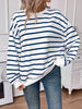 Striped Round Neck Long Sleeve Sweatshirt