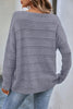 Boat Neck Dropped Shoulder Sweater