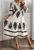 Printed Half Sleeve Knee Length Dress