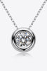 Adored 1 Carat Moissanite Pendant 925 Sterling Silver Necklace