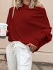 Full Size Single Shoulder Ribbed Knit Top Plus Size