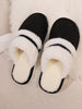 Faux Fur Round Toe Slippers for Women