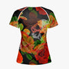 Jacki Easlick Skull Roses Printed Women T-shirt