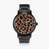 Jacki Easlick Leopard Print Steel Strap Automatic Watch
