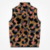 Jacki Easlick Leopard Print Cotton-pad Zipper-up Vest