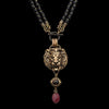 Vintage Lion Design Natural Agate Necklace