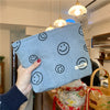 Smile Face Corduroy Cosmetic Bag