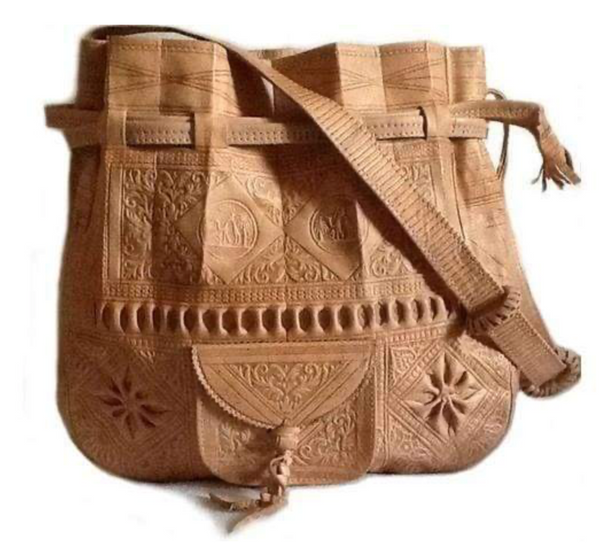 Moroccan Leather Bucket Bag