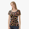 Jacki Easlick Leopard Print Handmade Women T-shirt