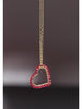 Ruby Heart Pendant 14K Gold Necklace