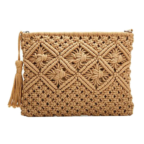 Hand-Woven Cotton Clutch Handbag