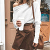 Off-shoulder Long-sleeved Top